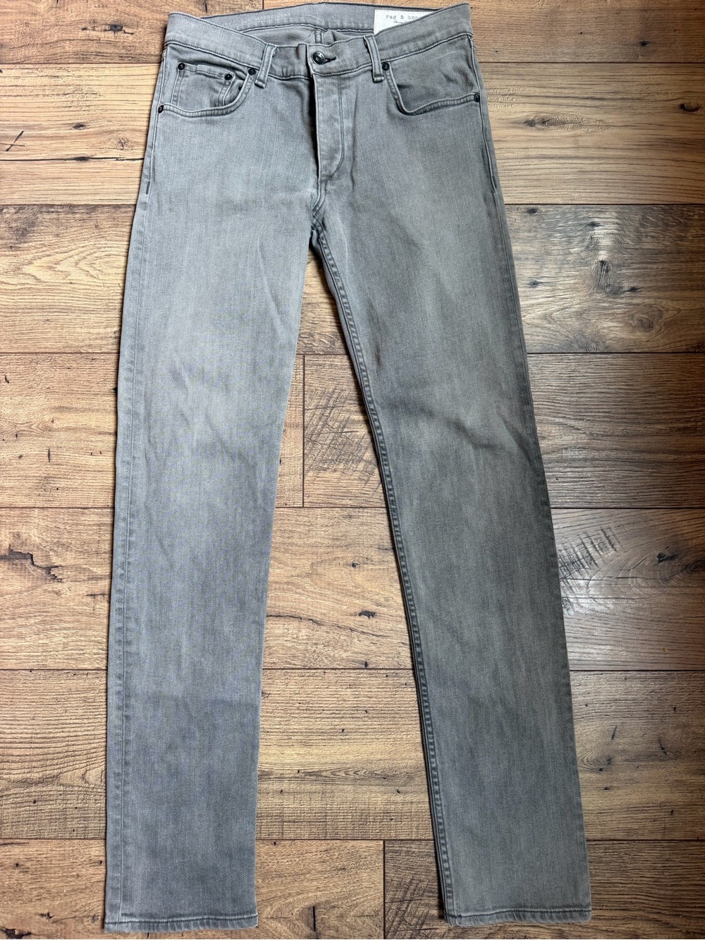 Men’s Rag & Bone Barneys Exclusive Tailored Workwear Slim Skinny Jeans 32 Gray